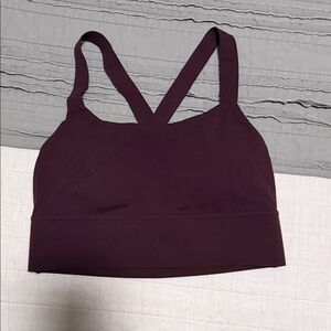 Athleta Seamless Crossback Bralette — burgundy